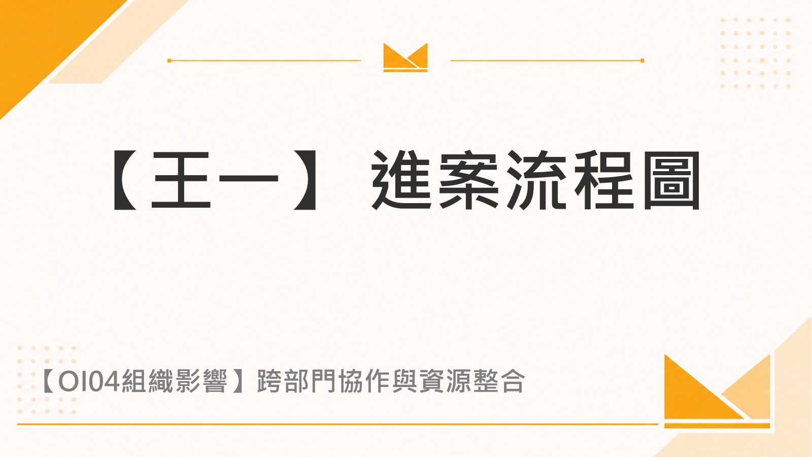 【王一】進案流程圖